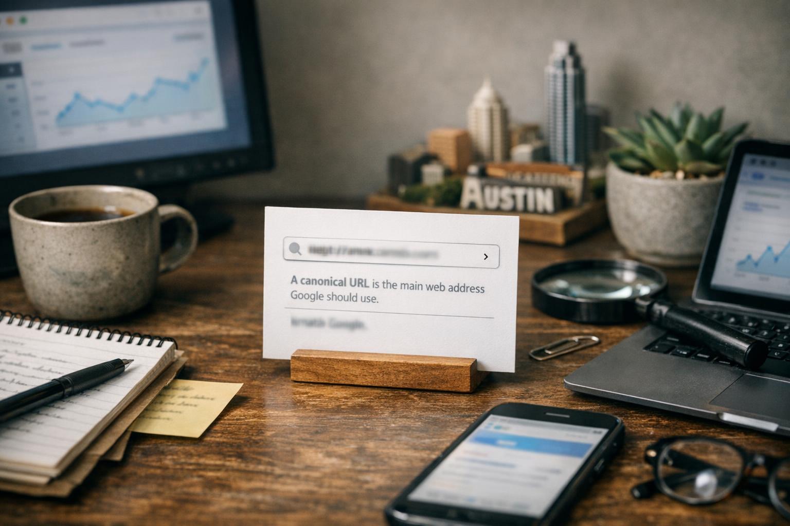 How Canonical URL applies to SEO Company services in Austin, United States—practical illustration