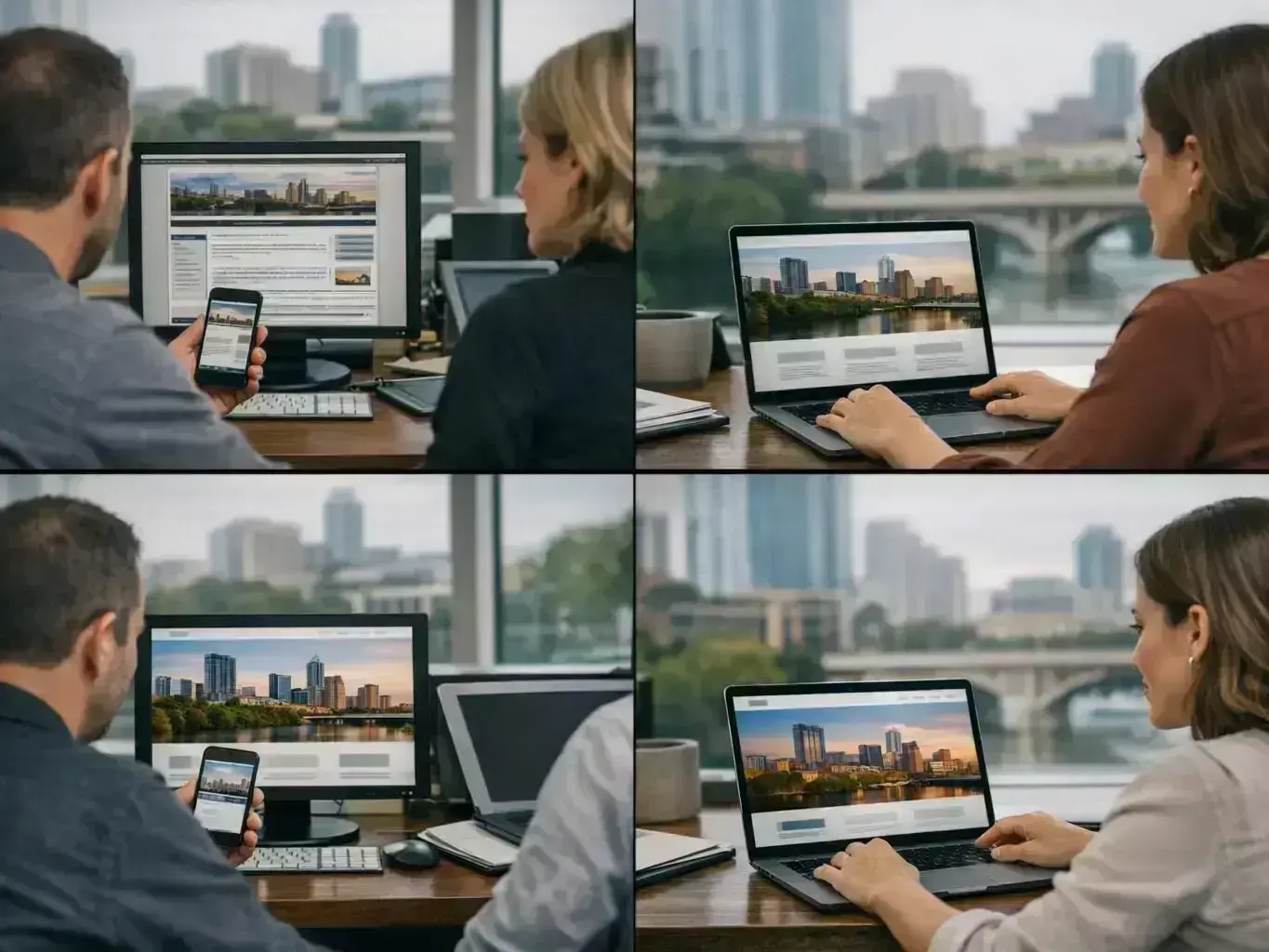 Boost Search Visibility with Website Design & Development Kyle — team at work